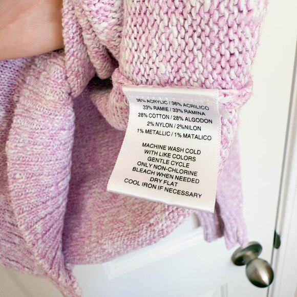 SagHarbor Womens Purple Sweater Longsleeve Lavender Size 1X - Picture 4 of 8